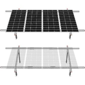 ECO-WORTHY Adjustable Multi-Pieces Solar Panel Mounting Brackets Kit System for 1-4pcs Solar Panels Solar Ground Mount