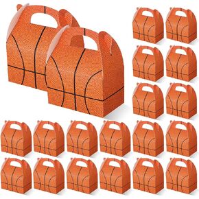 Aoriher 30 Pcs Soccer Party Favors Soccer Treat Boxes Soccer Theme Party Gift Box with Handles Party Decorations Gift Wrap Bags Cardboard Boxes Candy Snack Goody Bags Basketball Soccer Party Supplies