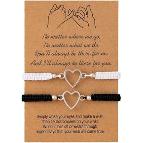 Pinky Promise Matching Bracelet Bangle Couples Sun Moon Bracelet Distance Relationship for Women Men Teen Gifts in Kuwait