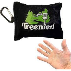 Disc Golf Chalk Bag with Clip (Black) - Quick Drying and Super Absorbent - Excellent Disc Grip - Disc Golf Accessories - Grip Disc Golf Bag - Chalk Bag Disc Golf - Disc Golf Equipment