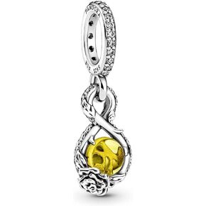 PANDORA Disney Belle Infinity & Rose Flower Pendant, 925 Sterling Silver - 399525C01 in Saudi Arabia