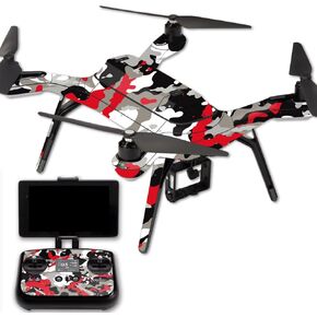 MightySkins Skin Compatible with 3DR Solo Drone Quadcopter wrap Cover Sticker Skins Red Camo