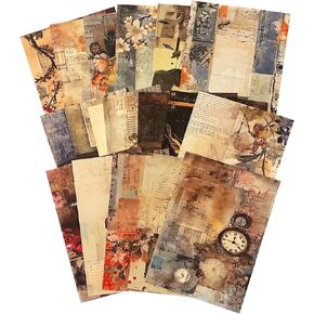 Scrapbook Craft Paper Kit for Scrapbook Journaling Supplies，Craft Supplies Materials Decoupage Paper for Scrapbooking Supplies，Bullet Journal Stencils as Bullet Junk Journal Card Making Supplies ,100