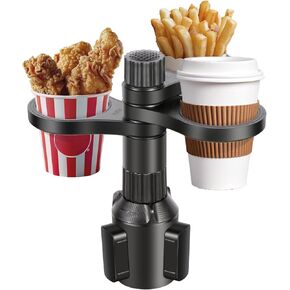 Cup Holder Expander for Car, All Purpose 3 in 1 Adjustable Drink Holders Adapter for Automotive, 2.76 inch 360° Adjustable Triple Cars Expandable Cups Station