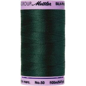 Mettler Silk-Finish Solid Cotton Thread, 547 yd/500m, Swamp