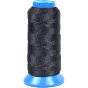 High Strength Polyester Thread 210D, 1500 Yards, Black - Ideal for Sewing Leather, Upholstery, Jeans and Wig Making