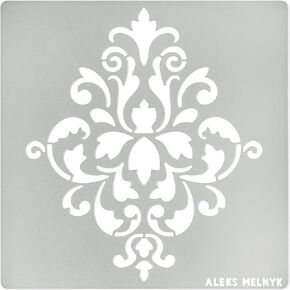Aleks Melnyk No.360 Metal Stencil, Fleurs de LYS Symbole, French Fleur-de-lis, Lily Flower, Ornament, Vintage, Patterns, Template for Wood Burning, Pyrography Engraving, Crafts, Art, DIY