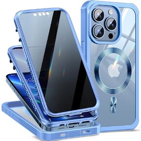 [CD Loop + Privacy Screen Protector]Magnetic Case for iPhone 7/8/SE 2020/SE3 Case,[Military Grade Drop Protection] Anti-peep Privacy Screen Double Sided 9H Glass Compatible with MagSafe Case