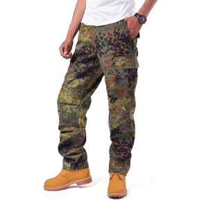BACKBONE Mens Casual Street Fashion Camo Cargo Pants Army Combat Military BDU Pants Work Hunt Pants