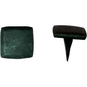 Square Flat Clavos 1 1/4 inch x 1 1/4 inch, Hand-Forged Iron, (Box of 6)