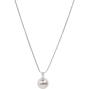 Single Pearl Pendant Necklace Cubic Zircon for Women S925 Sterling Silver Necklace Gift Fashion Jewelry