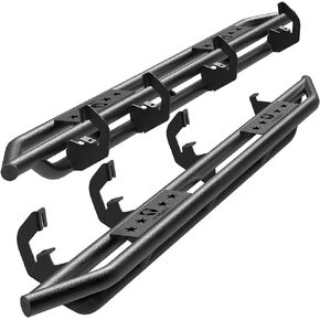 Tyger Auto Star Armor Compatible with 2007-2018 Chevy Silverado GMC Sierra 1500; 2007-2019 2500 3500HD; 2019 LD / Limited | Crew Cab | TG-AM2C20128 | Side Step Rails Nerf Bars Running Boards