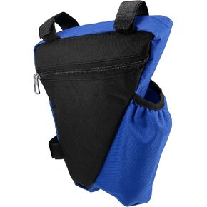 X AUTOHAUX Bike Triangle Frame Bag Front Pouch Cycling Bicycle Wedge Tube Storage Bag with Bottle Holder for Road Mountain Bikes Orange