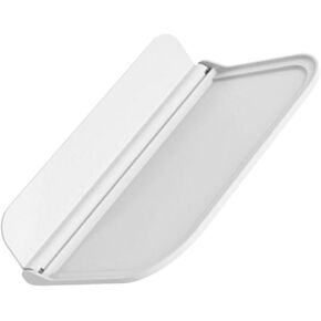 MAGICLULU Wall Mounted Folding Shelf Adhesive Plastic Bathroom Wall Shelf 90° Fold Up Small Wall Hanging Shelf Board for Bedside Toilet Room (L)