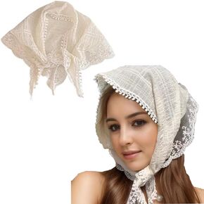 Fashion Lace Triangle Headscarf Simple Lace Bandana Headband Lace Boho Hair Bandanas For Women Girls Hair Styling Decor.