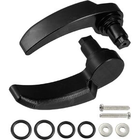 X AUTOHAUX Motorcycle Saddle Bag Latch Kit for Harley-Davidson Road King Road Glide CVO 2014-2019 Saddlebag Lifter Handle Lever Black