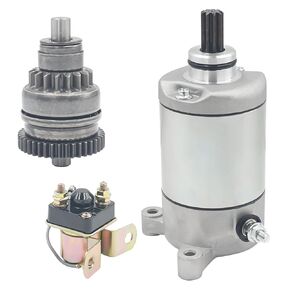 Triumilynn 3084981 3090188 محرك بداية لـ Polaris Sportsman 500 1996-2012 Magnum 425 1995-1998 جهاز تشويش إذاعي 500 مع مرحل الملف اللولبي محرك Bendix 3085521 4011335