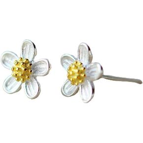 زهرة الأقحوان الصغيرة من الفضة الاسترليني مع أقراط صفراء in Kuwait