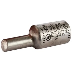 NSI PTO-600 Series PTO طرف دبوس إزاحة الضغط المزدوج، حجم السلك 600، حجم الدبوس 400، 1.46 بوصة OD، الطول 4.00 بوصة، أصفر