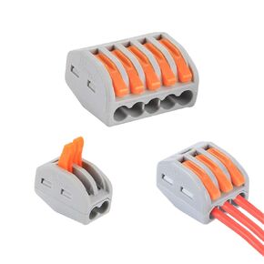 Compact Wire Connectors, Aigreat 100pcs Compact Splicing Connectors, Assortment Conductor (100PCS)