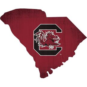 South Carolina Gamecocks 12" Team Color Logo State