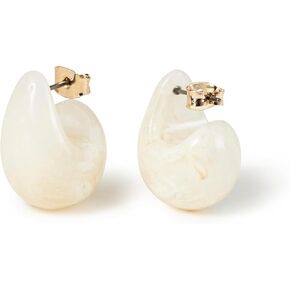 Rasin خفيفة الوزن مكتنزة الأطواق مسمار الصيف اللون الأقراط - الاكريليك لطيف Waterdrop الأقراط المصنوعة في كوريا، والأقراط المرأة الموضة اليومية. in Kuwait