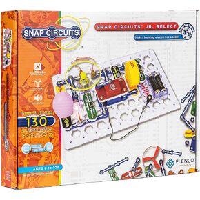 Snap Circuits Jr. Select SC-130 Electronics Exploration Kit | Over 130 Projects | Full Color Project Manual | 30+ Parts | STEM Educational Toys for Kids 8+