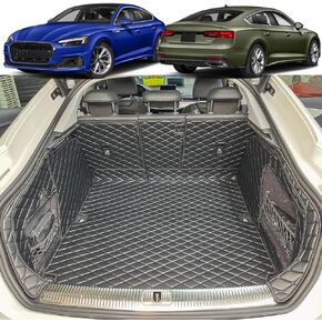 Cargo Mat Compatible with 2018-2024 Audi A5 Trunk Mat (and Rear Left and Right Side Panels) Cargo Liners Audi S5 ＆ A5 (Sportback Only)