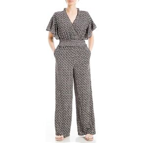 Max Studio womens Ruffle Smocked Waist JumpsuitJumpsuit