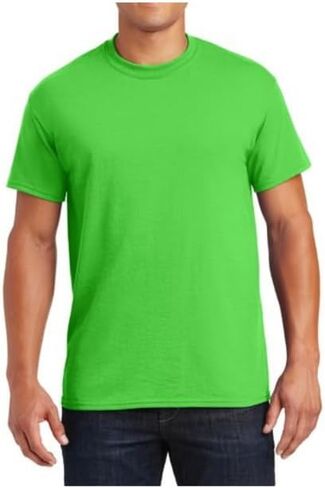 Gildan Dry Blend (800), T Shirt. Electric Green XX-Large in Saudi Arabia