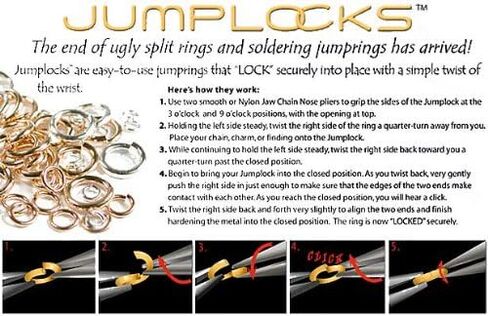 حلقات القفز JUMPLOCK، دائرية مقاس 6 مم 18، عبوة مجمعة 100 قطعة، من الفضة الاسترليني in Kuwait