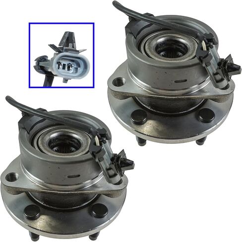 TRQ Front Wheel Hub & Bearing Left & Right Pair for Cobalt Ion G5 HHR Pursuit in Saudi Arabia