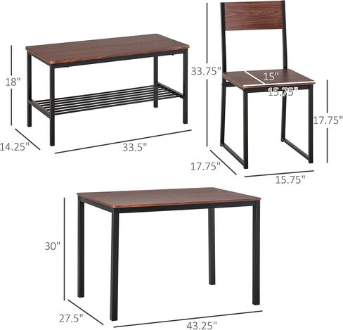أطقم طاولات وكراسي الطعام، بني ريفي in Kuwait
