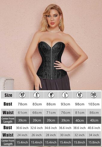 Women's Lace Up Boned Overbust Corset Bustier Lingerie Bodyshaper Top in Kuwait