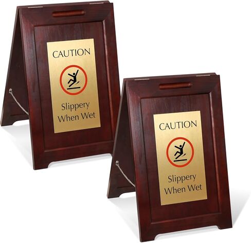 SmartSign 25 × 12 بوصة "تحذير - أرضية زلقة" لافتة أرضية قابلة للطي على الوجهين مع رمز، بلاستيك بولي بروبيلين مطبوع رقميًا، أحمر وأسود وأصفر in Saudi Arabia