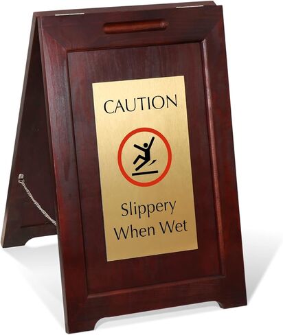 SmartSign 25 × 12 بوصة "تحذير - أرضية زلقة" لافتة أرضية قابلة للطي على الوجهين مع رمز، بلاستيك بولي بروبيلين مطبوع رقميًا، أحمر وأسود وأصفر in Saudi Arabia