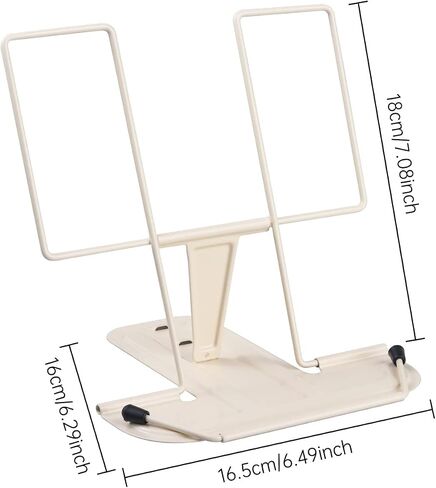 MSDADA 2pc Metal Book Stand for Desk, Adjustable Reading Rest Book Holder, Portable Cookbook Documents Holder, Sturdy Typing Stand for Recipes Textbooks Tablet Music Books with Page Clips (Black) in Saudi Arabia