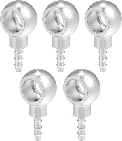 ACROPIX 14mm ID 6mm OD Banjo Bolt Hose Barb Fittings Universal Banjo Fitting Fuel Line Adapter Connector for Motorcycle Car Silver Tone - Pack of 1 in Saudi Arabia