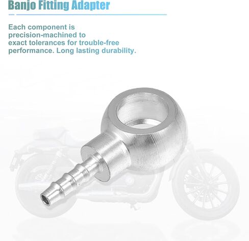 ACROPIX 14mm ID 6mm OD Banjo Bolt Hose Barb Fittings Universal Banjo Fitting Fuel Line Adapter Connector for Motorcycle Car Silver Tone - Pack of 1 in Saudi Arabia