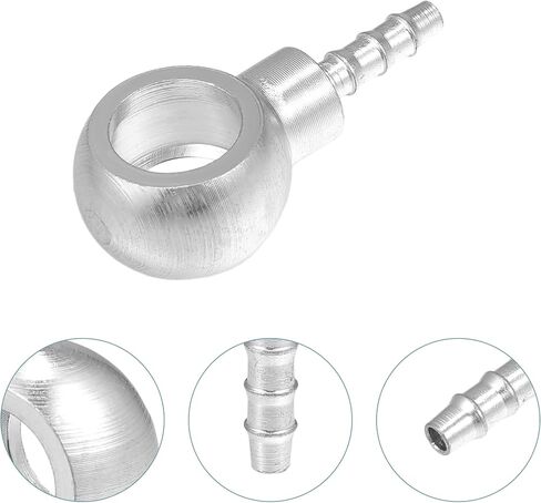 ACROPIX 14mm ID 6mm OD Banjo Bolt Hose Barb Fittings Universal Banjo Fitting Fuel Line Adapter Connector for Motorcycle Car Silver Tone - Pack of 1 in Saudi Arabia