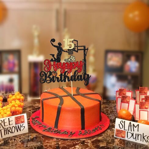 24Pcs Basketball Cupcake Toppers Star Sports Fan Basketball Backboard Cupcake Picks Baby Shower Basketball Players Sports Theme Birthday Party Cake Decorations Supplies in Kuwait