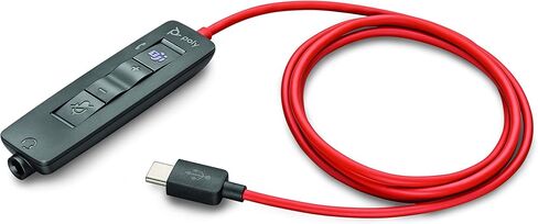 Plantronics Poly (Plantronics + Polycom) Blackwire 3315 Wired, Single Ear (Mono) USB-C Headset- Connect to PC/Mac via USB-C or Mobile/Tablet via 3.5 mm Connector, Zoom & More (214015-101) in Saudi Arabia