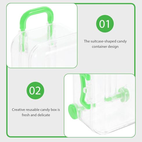 HOMSFOU 12pcs Suitcase Candy Box Mini Trunk Mini Clear Trunk Party Decorations Mini Suitcase Decor Wedding Favor Boxes Party Favor Boxes Mini Boxes for Traveling Case Toy in Saudi Arabia