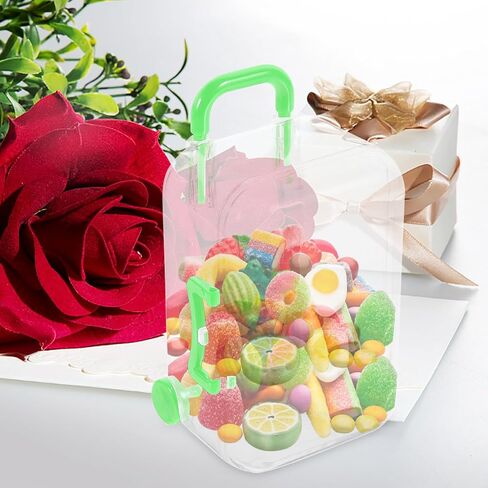 HOMSFOU 12pcs Suitcase Candy Box Mini Trunk Mini Clear Trunk Party Decorations Mini Suitcase Decor Wedding Favor Boxes Party Favor Boxes Mini Boxes for Traveling Case Toy in Saudi Arabia