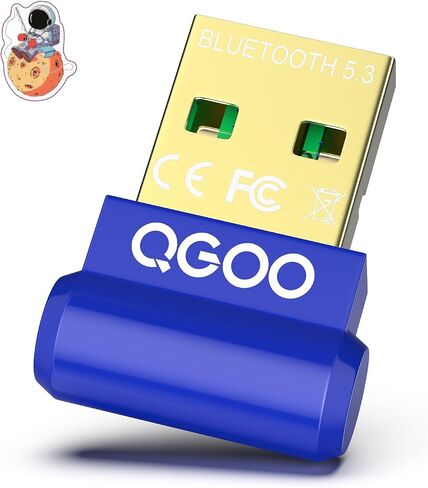 USB Bluetooth Adapter for PC - QGOO Bluetooth Dongle 5.3 EDR, Wireless Bluetooth Receiver for Desktop Computer Laptop Bluetooth Windows 8.1/10/11（blue-123） in Saudi Arabia