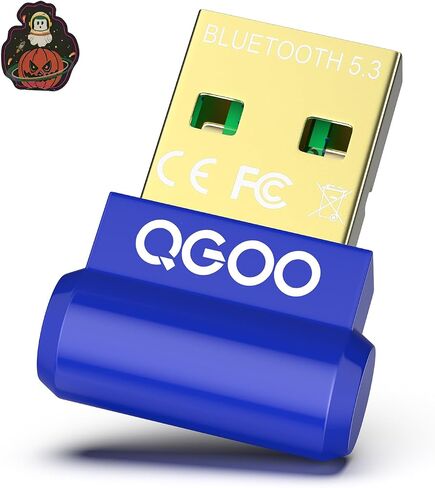 محول بلوتوث USB للكمبيوتر الشخصي - QGOO Bluetooth Dongle 5.3 EDR، مستقبل بلوتوث لاسلكي للكمبيوتر المكتبي والكمبيوتر المحمول بلوتوث Windows 8.1/10/11 (blue-093) in Saudi Arabia