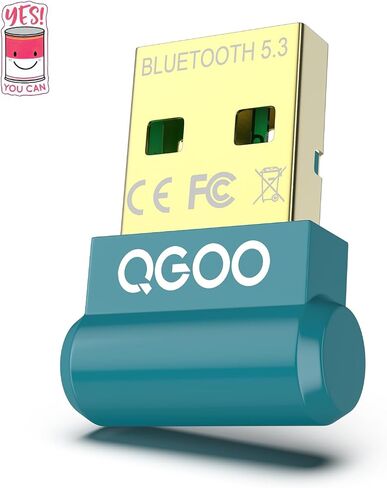 محول بلوتوث USB للكمبيوتر الشخصي - QGOO Bluetooth Dongle 5.3 EDR، مستقبل بلوتوث لاسلكي للكمبيوتر المكتبي والكمبيوتر المحمول بلوتوث Windows 8.1/10/11 (green-209) in Saudi Arabia