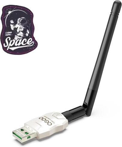 محول بلوتوث طويل المدى من الفئة 1 للكمبيوتر الشخصي، محول بلوتوث USB QGOO للكمبيوتر الشخصي 5.3+EDR، جهاز استقبال بلوتوث دونجل يدعم Windows10/8.1/8/7 (أبيض-232) in Saudi Arabia