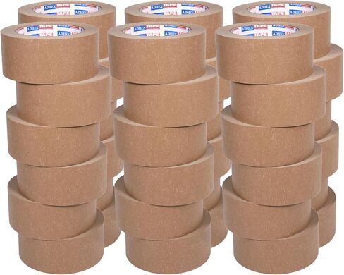 ADHES Kraft Paper Tape, 2 Inch x 60 Yards x 3 Rolls, Biodegradable Paper Packing Tape Writable & Uncoated Brown Shipping Tape for Shipping, Moving, Sealing in Saudi Arabia