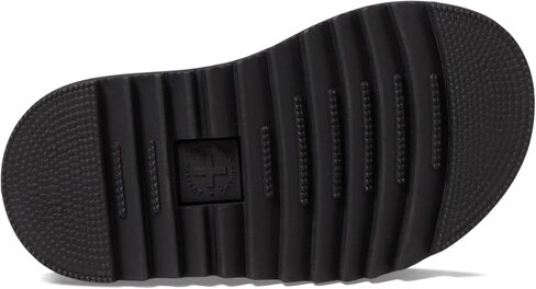 مجموعة Dr. Martens للأطفال Varel (الأطفال الصغار) - صنادل للأطفال - الجزء العلوي من الجلد - بطانة قماشية - نعل خارجي من PVC باللون الأسود مقاس 7 UK (الولايات المتحدة 8 طفل صغير) M in Saudi Arabia